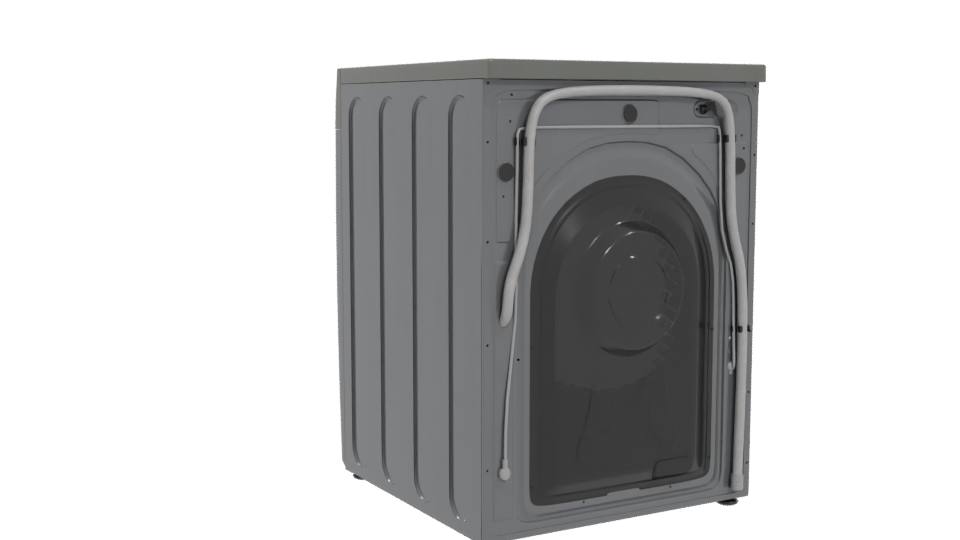 Sleek Front-Loading Washing Machine 3D Model - Professional 3D Model Render 4
