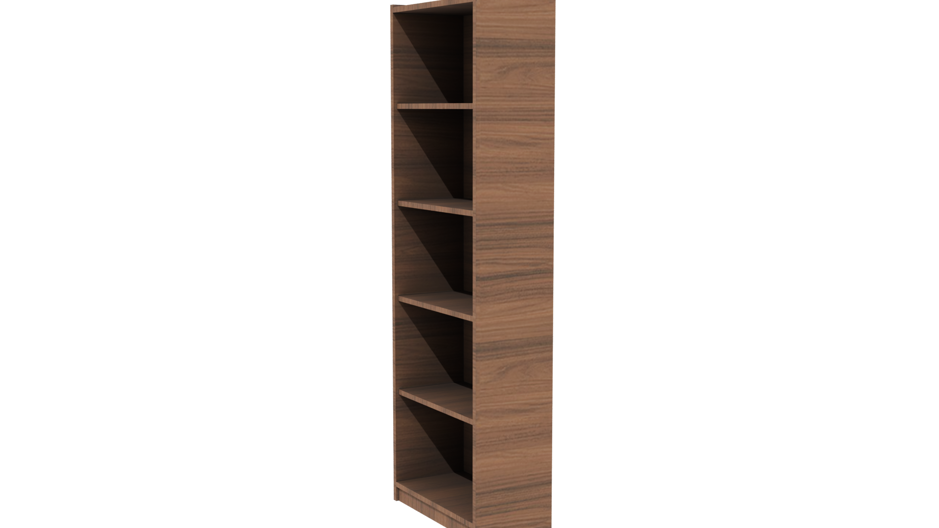 Stylish Wooden Bookshelf Model - Professional 3D Model Render 13