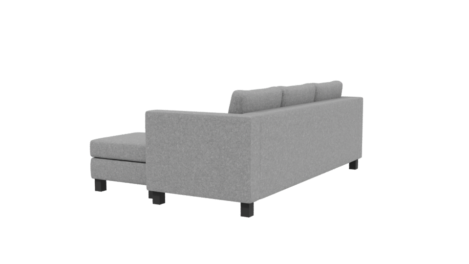 Stylish Grey Sofa 3D Model - Professional 3D Model Render 3