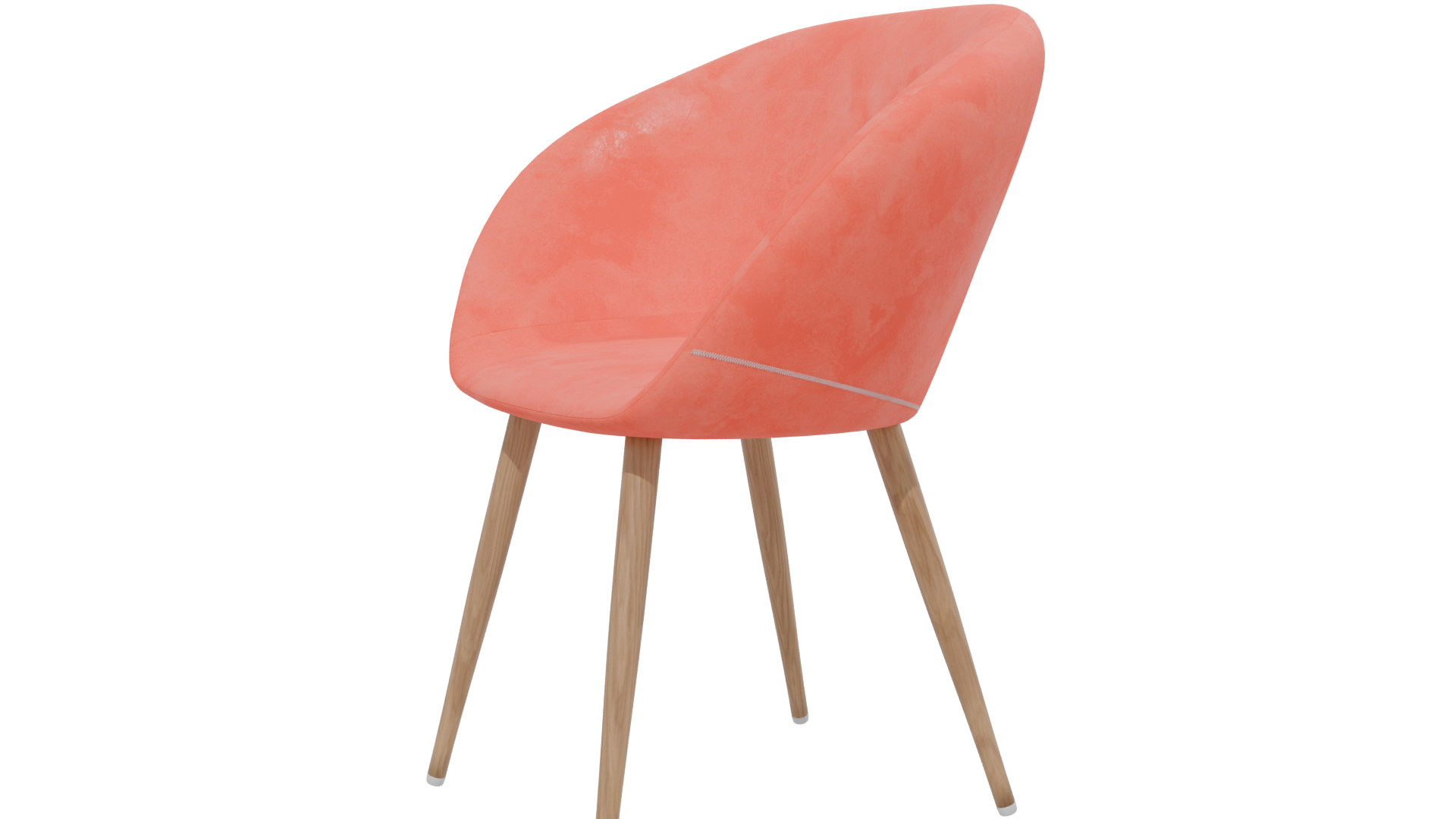 Modern Coral Accent Chair 3D - Professional 3D Model Render 13