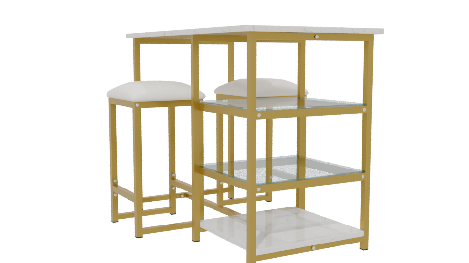 Stylish Modern Bar Table Set - Professional 3D Model Render 13