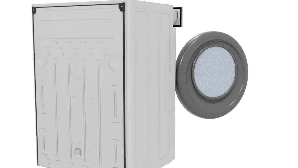 Realistic Front Loading Washer 3D - Professional 3D Model Render 6