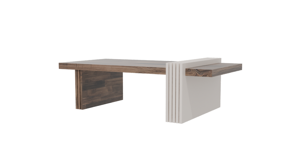 Contemporary Wooden Coffee Table 3D - Professional 3D Model Render 6