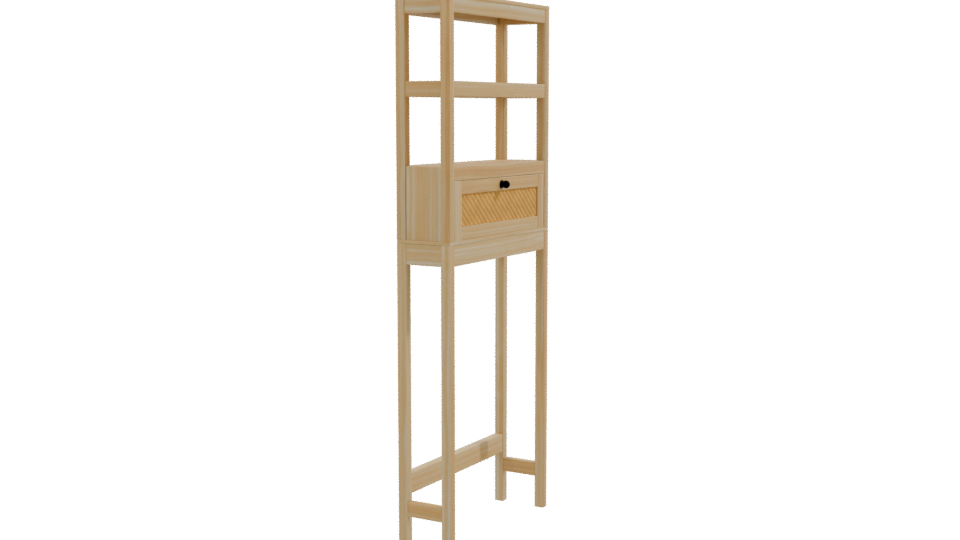 Modern Storage Ladder with Drawer 3D - Professional 3D Model Render 9