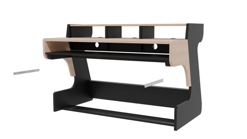 Contemporary Corner Desk Model - Professional 3D Model Render 12