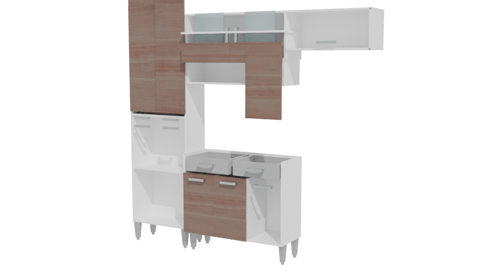 Stylish Modern Kitchen Cabinet 3D - Professional 3D Model Render 12