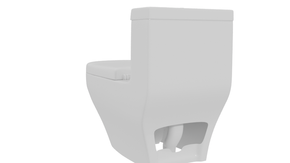 Stylish Modern Toilet 3D Model - Professional 3D Model Render 4