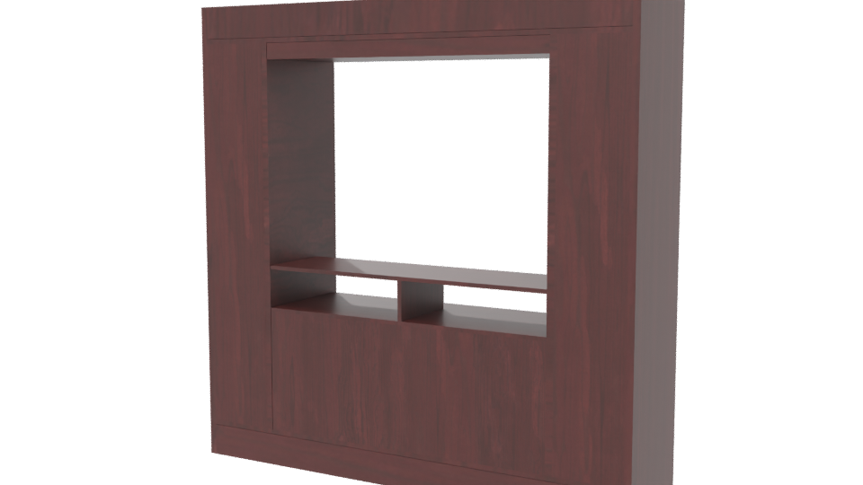 Stylish Wooden Storage Unit 3D - Professional 3D Model Render 6