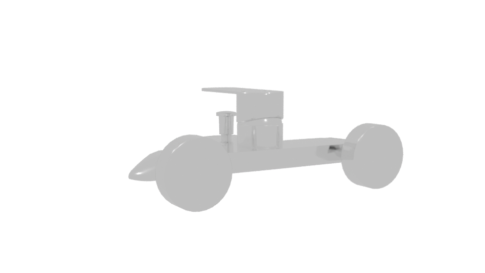 Sleek Modern Bathroom Faucet 3D Model - Professional 3D Model Render 4