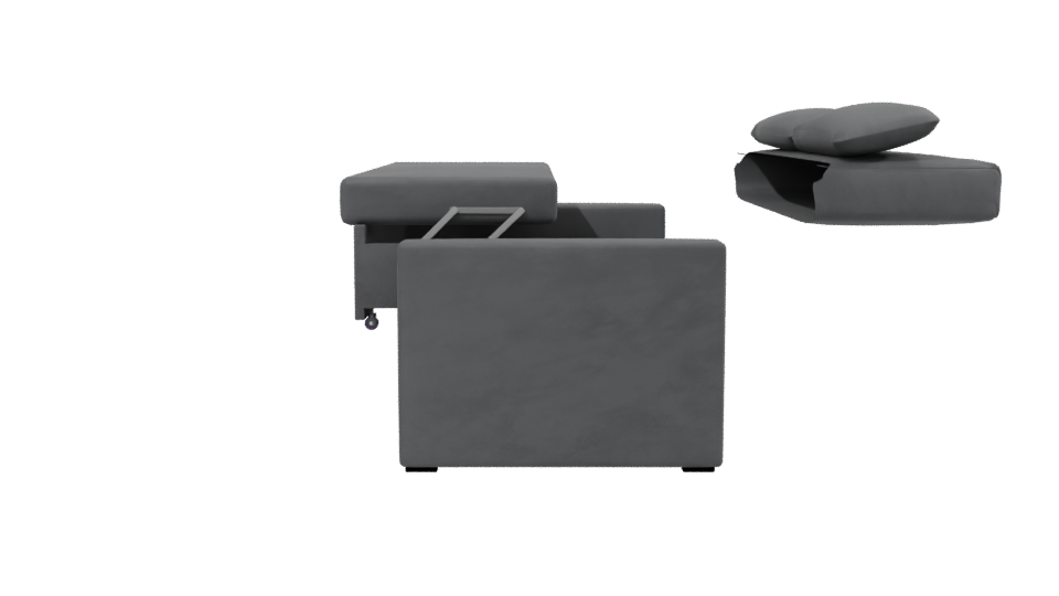 Contemporary Fabric Sofa Model - Professional 3D Model Render 2