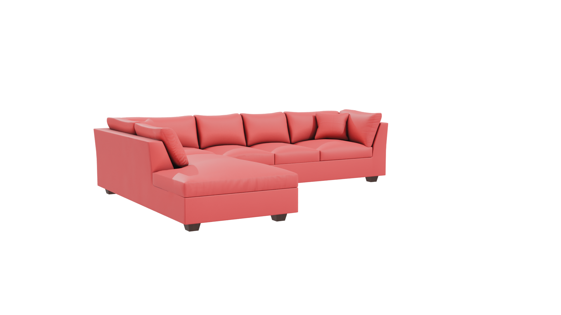 Contemporary L-Shaped Sofa Model - Professional 3D Model Render 10