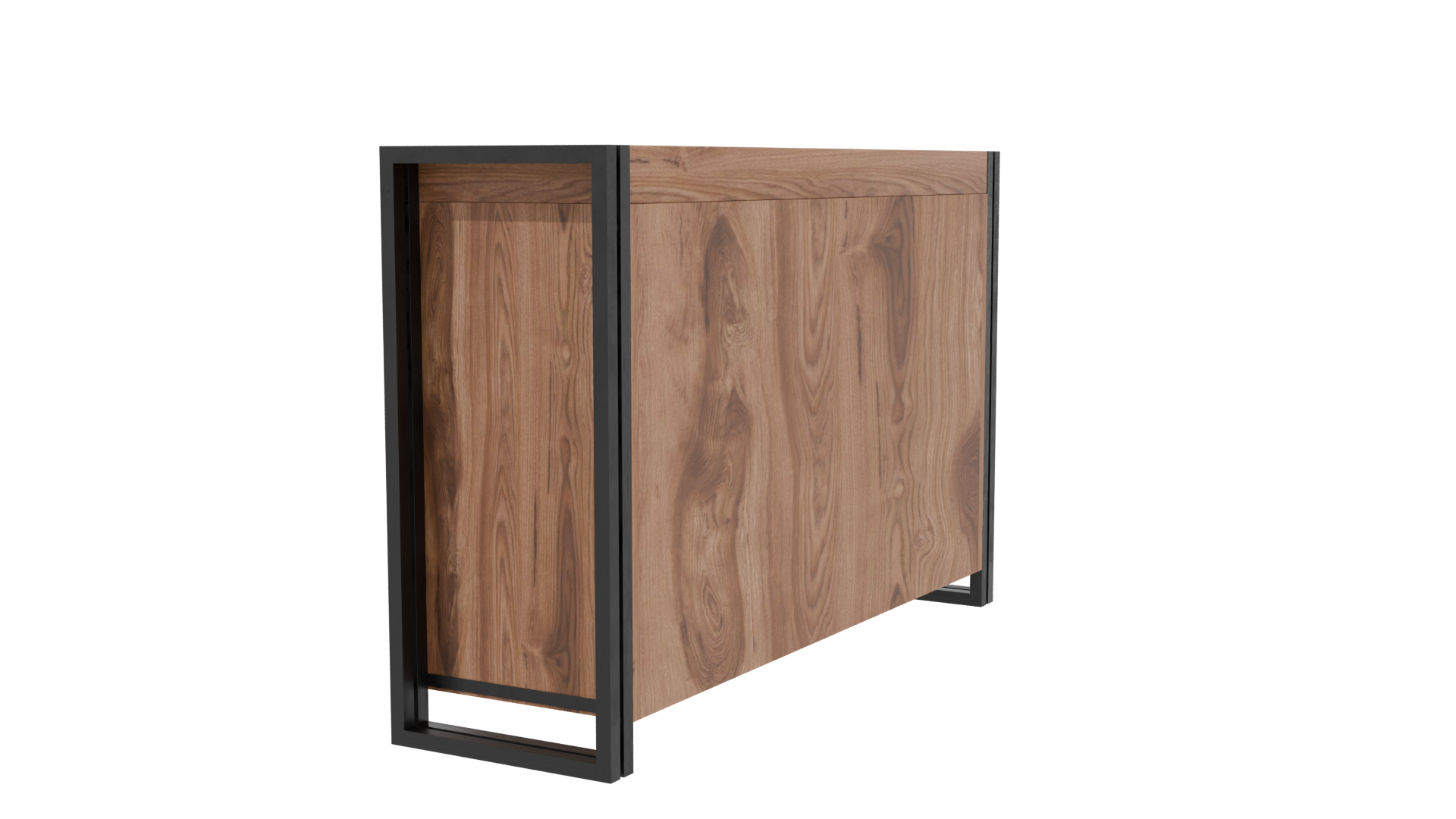Stylish Wooden Sideboard Model - Professional 3D Model Render 3