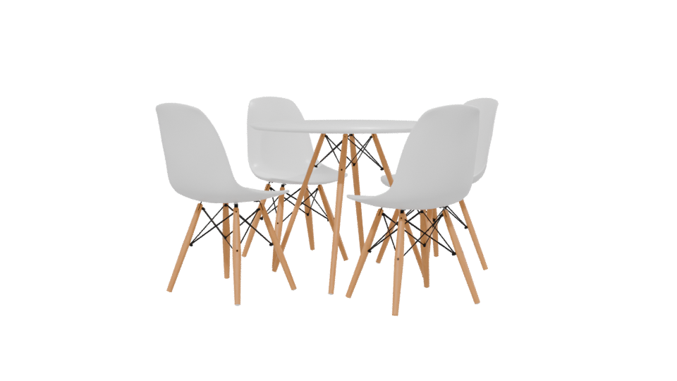 Stylish Modern Dining Table Set 3D Model - Professional 3D Model Render 13