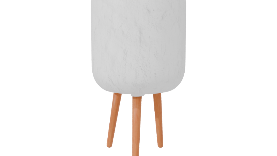 White Planter with Stand 3D - Professional 3D Model Render 7