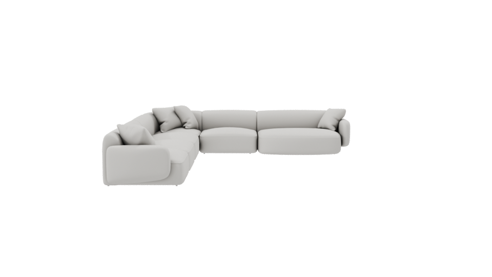 Modern Sectional Sofa 3D Model - Professional 3D Model Render 8
