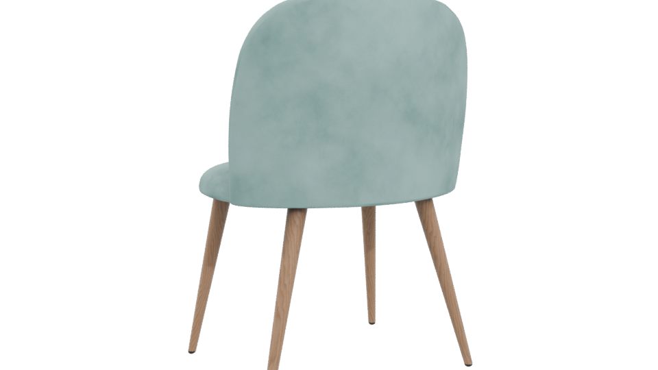 Stylish Modern Fabric Dining Chair 3D Model - Professional 3D Model Render 4