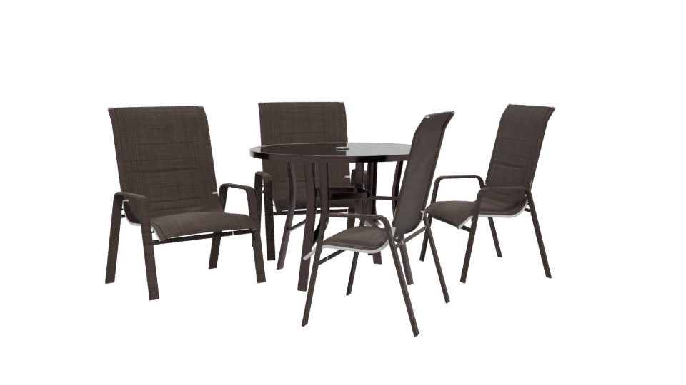 Stylish Outdoor Dining Set 3D - Professional 3D Model Render 12