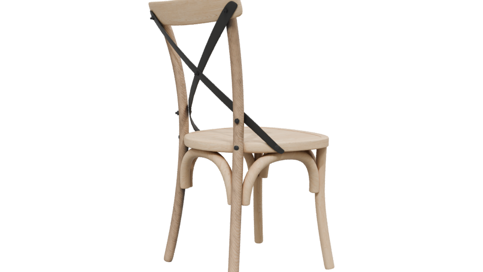 Classic Wooden Dining Chair Model - Professional 3D Model Render 13