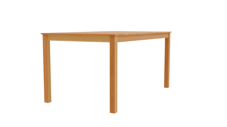 Stylish Wooden Dining Table 3D Model - Professional 3D Model Render 9