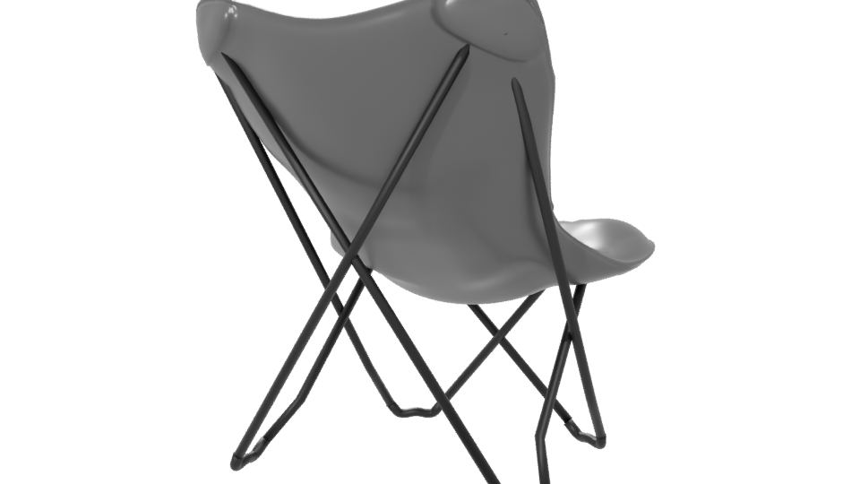 Stylish Folding Lounge Chair 3D - Professional 3D Model Render 6