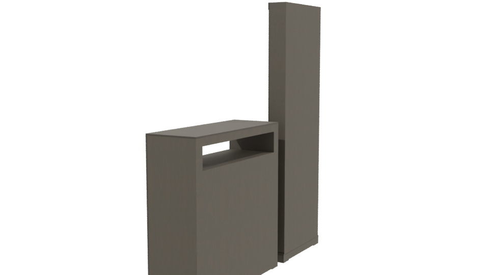 Stylish Bedroom Mirror and Dresser - Professional 3D Model Render 3