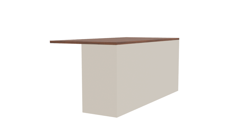 Stylish Minimalist Wooden Table 3D Model - Professional 3D Model Render 3