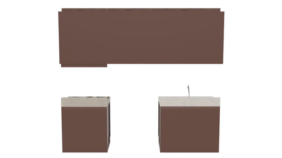 Modern Kitchen Cabinet Set 3D - Professional 3D Model Render 5