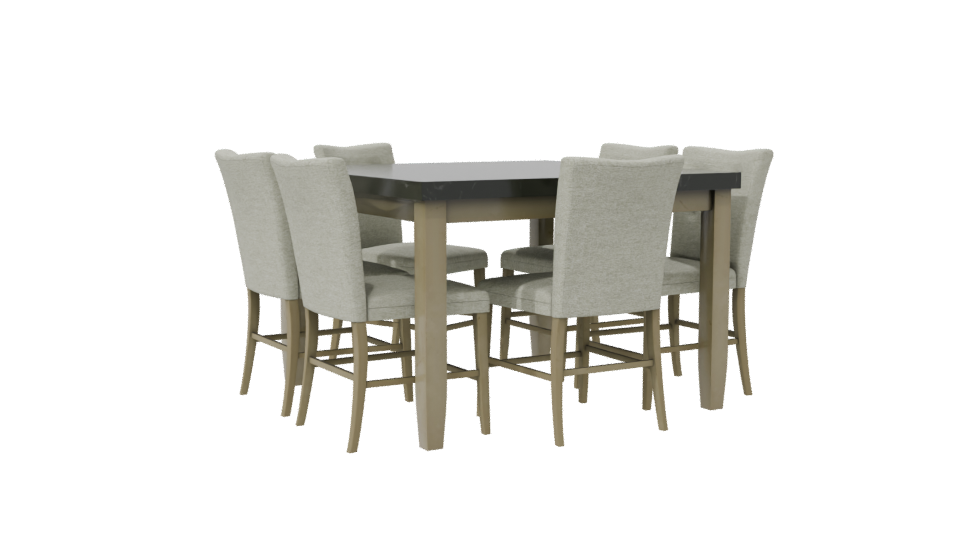 Stylish Dining Table Set 3D - Professional 3D Model Render 7