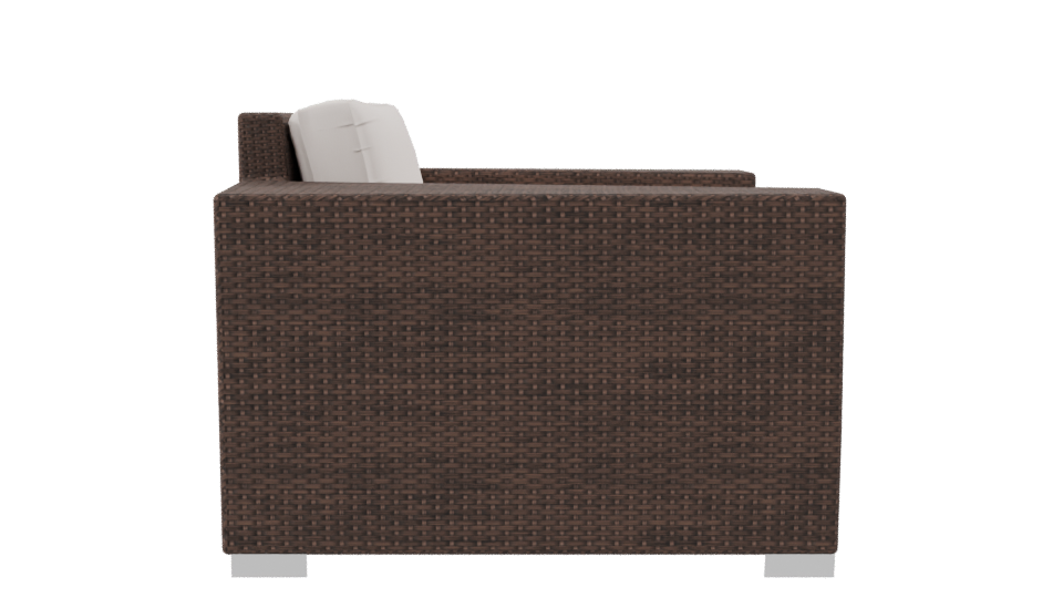 Brown Single Seat Armchair 3D - Professional 3D Model Render 8