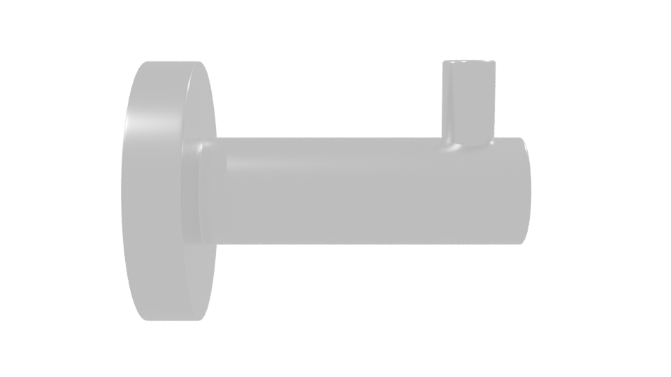 Stylized Metal Wall Hook Model - Professional 3D Model Render 8