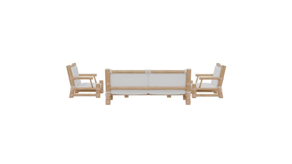 Stylish Outdoor Sofa Set 3D - Professional 3D Model Render 5