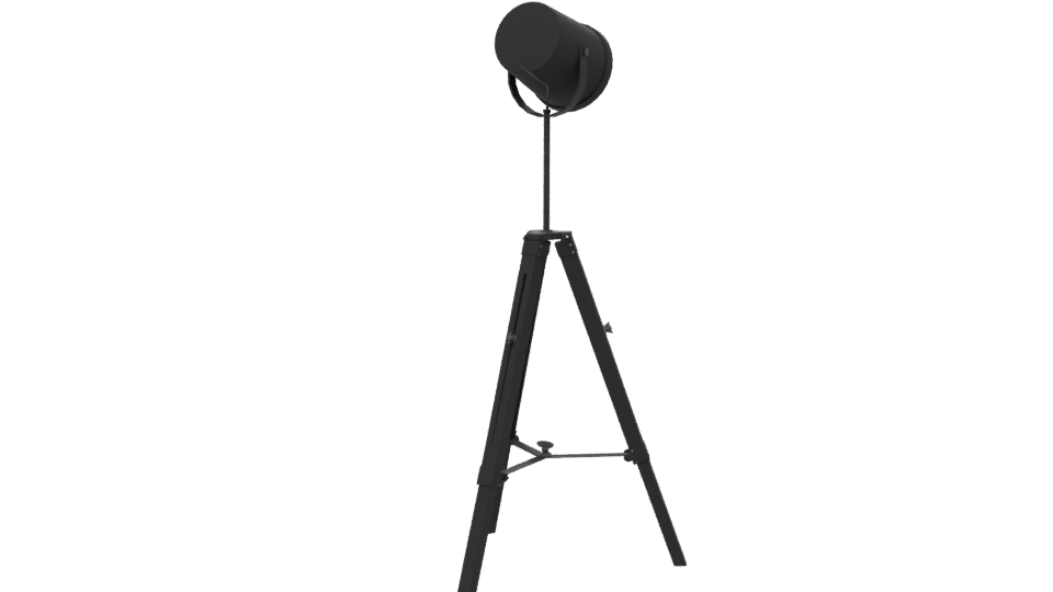 Minimalist Tripod Floor Lamp 3D - Professional 3D Model Render 6