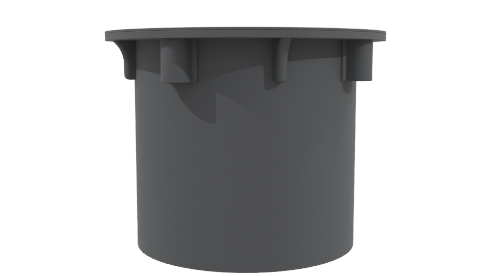 Industrial-Style Round Storage Container 3D Model - Professional 3D Model Render 3