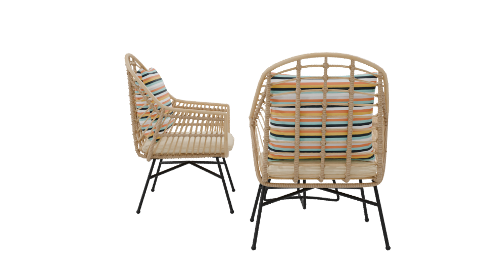 Stylish Outdoor Lounge Set 3D - Professional 3D Model Render 8