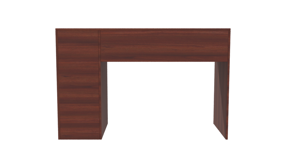 Stylish Wooden Office Desk 3D - Professional 3D Model Render 5