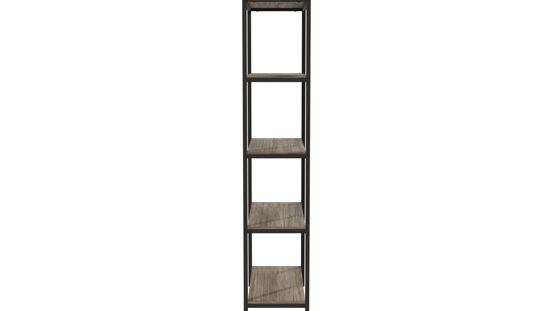 High Wooden Shelf Unit 3D - Professional 3D Model Render 2