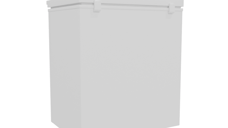 Compact Chest Freezer 3D Model - Professional 3D Model Render 4
