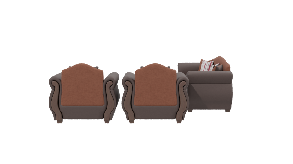 Elegant Fabric Sofa Set 3D Model - Professional 3D Model Render 2