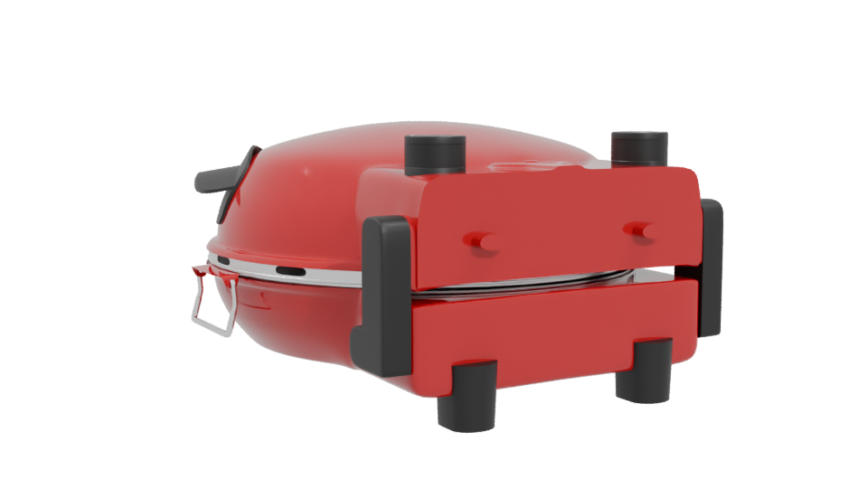 Stylish Red Outdoor Grill 3D - Professional 3D Model Render 4