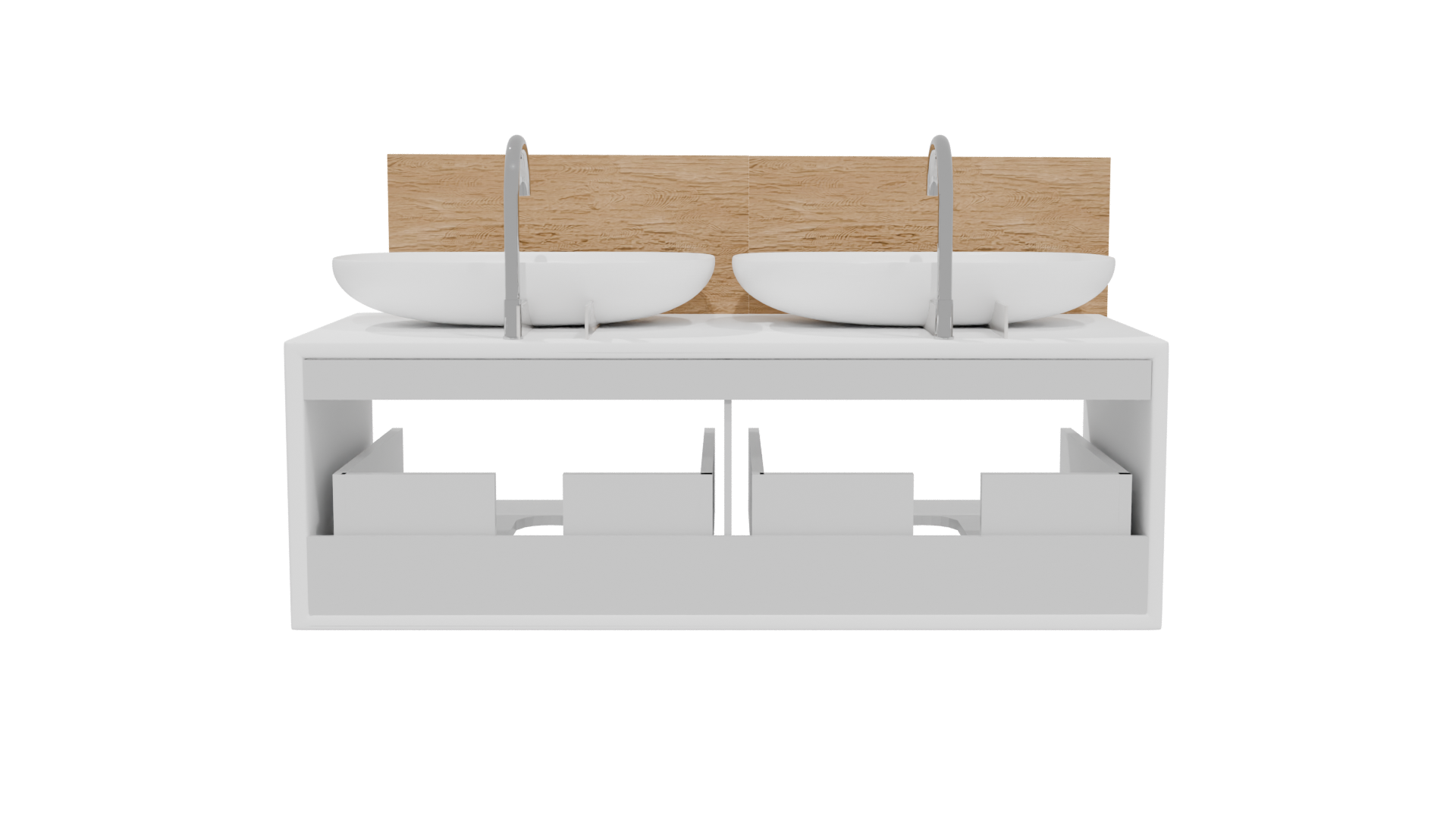 Double Sink Bathroom Vanity 3D - Professional 3D Model Render 5