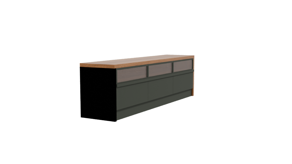 Modern Wooden TV Rack 3D - Professional 3D Model Render 9