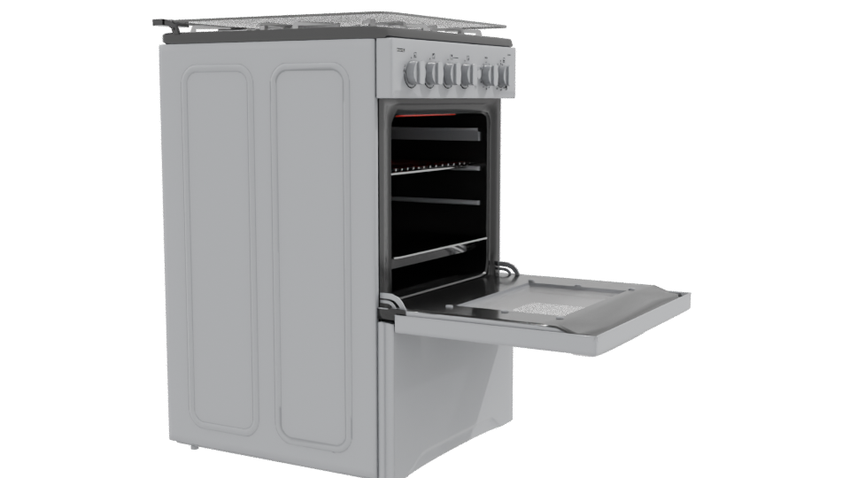 Realistic Kitchen Stove Model - Professional 3D Model Render 9