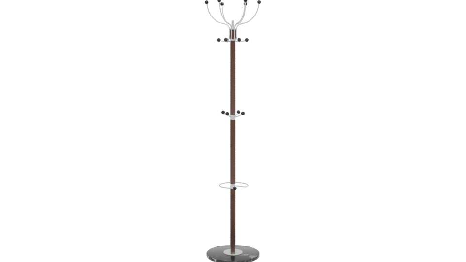 Stylish Wooden Coat Rack Model - Professional 3D Model Render 12
