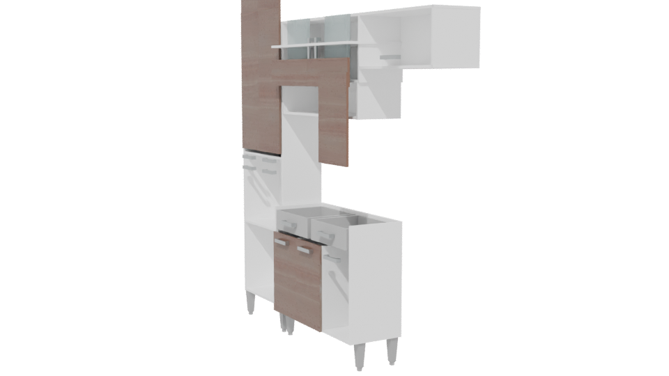 Stylish Modern Kitchen Cabinet 3D - Professional 3D Model Render 13