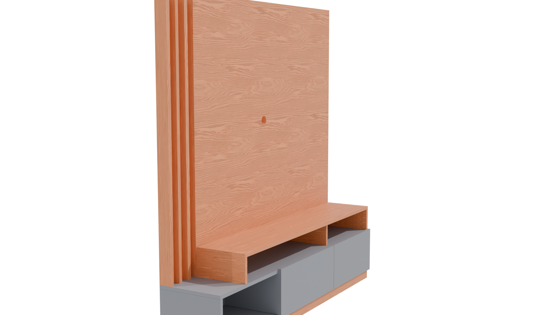 Stylized Wooden Wall Panel 3D - Professional 3D Model Render 9