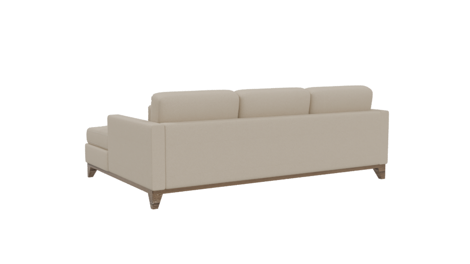 Cozy Modern Sectional Sofa 3D Model - Professional 3D Model Render 4