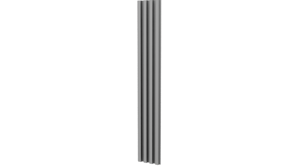 Stylized Vertical Slatted Column Model - Professional 3D Model Render 6