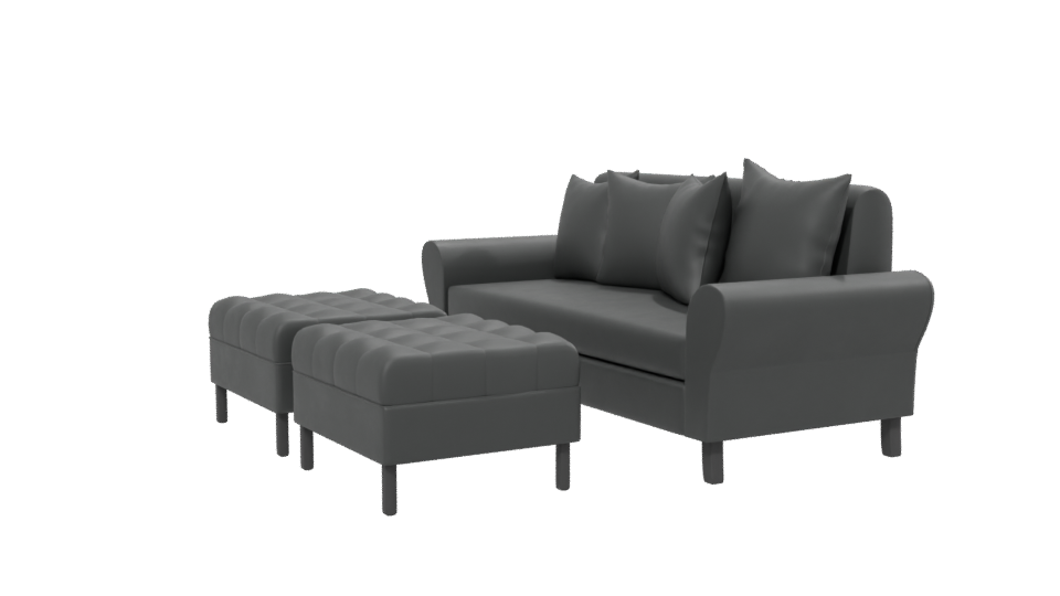 Contemporary Leather Sofa Set 3D - Professional 3D Model Render 13
