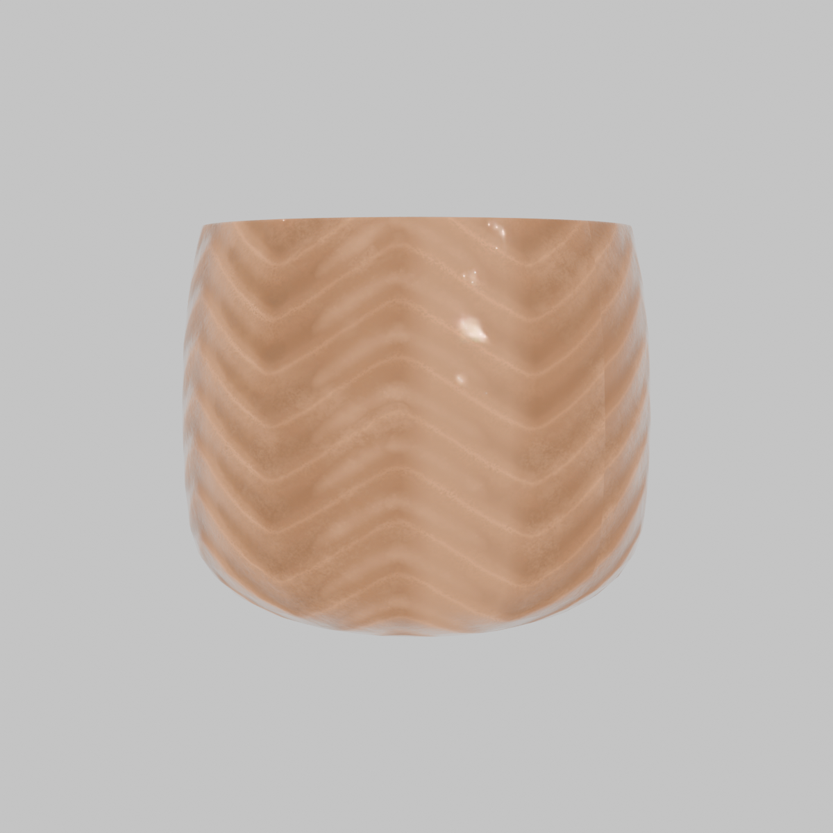 Macetero de cerámica Ema 16x13 cm dorado.