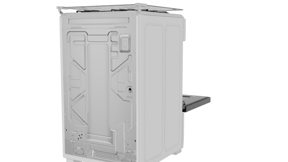 Stylish Kitchen Gas Stove Model - Professional 3D Model Render 6